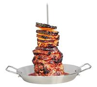 EPMANN Vertical Skewer Stand for Grill, Stainless Al Pastor Skewer Stick with 3 Removable Spikes (8,10,12 inch), Shawarma Stand Brazilian BBQ Skewers Rack BBQ Grilling Accessory for Grilling