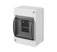 EPN 1 IP44 Surface-Mounted Switch/Socket Program Wet Room Schuko Hermes Antra (Double Switch 0332-07) x, White, (WxHxD): 53x141x83 mm