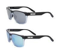 Epoch Eyewear 2 Delta Sunglasses Crystal Blue Black Frame Smoke Lens Blue Mirror Lens