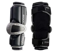 Epoch Lacrosse Integra High Performance Lacrosse Arm Guard with Phase Change Technology, Compression Molded, Real Carbon Elbow Cap for Attackmen (Large) (Grey)