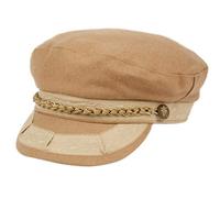 EPOCH Men's Gr isherman Sailor Fiddler Winter Wool Driver Hat Flat Cap (Small-Medium, Khaki)