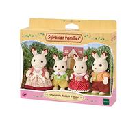 EPOCH Sylvanian Families Plastic Chocolate Rabbit Family, Multicolor