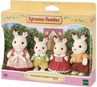 EPOCH Sylvanian Families Plastic Chocolate Rabbit Family, Multicolor