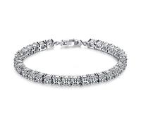 Epoch World Silver Tennis Bracelet for Women with Cubic Zirconia, Diamond Bangle silver Bracelet Comes in Gift Box