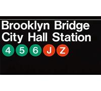 EpochSign Framed Print New York Underground Tube Sign Brooklyn Bridge Metal Subway Sign 8x12 inch