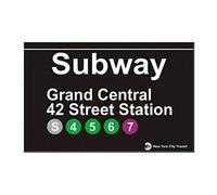 EpochSign Grand Central Station Subway New York City Metal Subway Sign 8x12 inch
