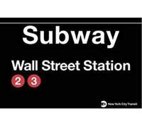 EpochSign New York Subway Underground Station Road Sign Wall Street Street Sign Street Sign 8X12 inches