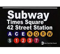 EpochSign Subway Sign Times Square 42 Street Station Railroad New York City Train Metal Subway Sign 8x12 inch