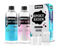 EPODA 946ml/32oz Resin Kit, Epoxy Resin, 1:1 by Volume,High Gloss Epoxy Resin and Hardener, Bubble Free Casting Resin,Clear Resin For Crafts With Measuring Cups And Dropper Pipette,DIY Crafts
