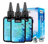 EPODA Crystal Clear Hard UV Resin - 300g UV Curing Epoxy Resin Starter Kit for Jewelry Making and Crafts,Casting and Coating, DIY Crafts