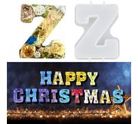 EPODA Large Letter Resin Moulds, 3D Alphabet Molds for Resin, Resin letters Mould for Flowers, Silicone Moulds for DIY Crafts,Home Party Decoration,Birthday Wedding Party (Z)