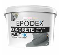 EPODEX 1K Concrete Paint, Walls & Floor Paint, 2kg - Polar White | High Coverage, UV and Abrasion Resistant, Indoor & Outdoor Without Permanent Water Contact - 16m² per coat