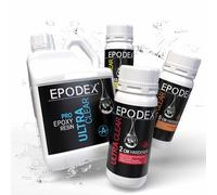 EPODEX Epoxy Resin Kit - PRO Series for Coatings, Art, Crafting, Jewellery, Lamps, River Tables and More, Crystal Clear Epoxy Resin for Pours up to 5 cm - 15kg