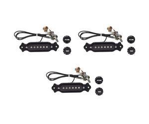 Epodmalx 3X Pre-Wired 6-String Single Coil Pickup Harness with Volume & Tone Pots for Electric Cigar Box Guitar Electric Guitar