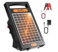 Epoify 24 Hour Solar Electric Fence Charger, 10 Miles Range, Up to 10200v Output, 0.18J Fence Charger, Portable Solar Fencer Ideal for Livestock
