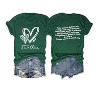 Epokay Dear Person Behind Me The World is A Better Place with You in It T-Shirt Spread Love Positivity Two-Sided Tees, 3-retro Green, L