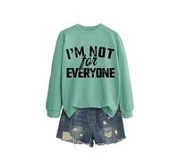 Epokay I'm Not for Everyone Sweatshirt Women Funny Sarcastic Saying Casual Comfort Crewneck Long Sleeve Pullover Tops, Light Green, S