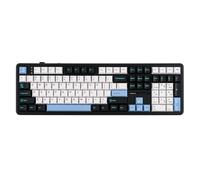 EPOMAKER AULA F108 Wireless Gaming Keyboard with 8000mAh Battery, US Layout Full Size Mechanical Keyboard with 108 Hot-Swappable Keys, RGB, for Mac/PC/Android (BlackWhiteBlue, Greywood V3)