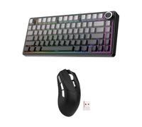 EPOMAKER AULA F75 75% Wireless Mechanical Gaming Keyboard with Knob & Creamy Gasket Click Lite PAW3311 Gaming Mice (500mAh & 8K Polling)