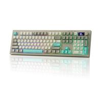 EPOMAKER AULA S102 PRO Membrane Gaming Keyboard with TFT Screen, Volume Knob & Number Pad, BT/2.4G/USB, RGB Backlit, Creamy Silicone Structure, Silent Keyboard for PC Game/Office (Grey)