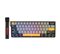 EPOMAKER AULA WIN60 HE 60% Wired Magnetic Keyboard with Adjustable Actuation, 8000 Hz Polling Rate, Hall Effect Switches, Hot-Swap, For FPS Games (Grey&Yellow)