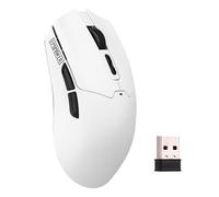 EPOMAKER Click Lite Wireless Gaming Mouse, 800 to 12,000 DPI Adjustable, PAW3311 Sensor, 500mAh, 59g, 2.4G/Bluetooth/USB-C Rechargeable Wireless Mouse with 5 Programmable Buttons for PC/Mac (White)
