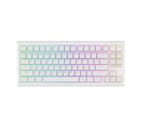 EPOMAKER G84 QMK/VIA Mechanical Keyboard with Shine Through RGB Backlight,2.4GHz/USB/BT5.0 Wireless Gaming Keyboard,Hot-Swappable,Knob,PBT Keycap (White, Creamy Jade Switch)