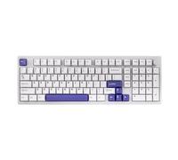 EPOMAKER Galaxy100 QMK/VIA Wireless Mechanical Keyboard, 8000mAh, CNC Aluminum, Full Size Gaming Keyboard, Numpad, USB/BT5.0/2.4Ghz, Hot Swap, Creamy Gasket (White Purple, Marble White Switch)