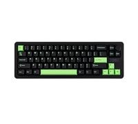 EPOMAKER Galaxy68 QMK/VIA Wireless Mechanical Keyboard, Anodized Aluminum, TOP/Gasket, 6000mAh, RGB Side/Backlit, Hot-Swap 65% Gaming Keyboard with Creamy Linear Switch (Black, Marble White Switch)