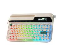 EPOMAKER Glyph Wireless Typewriter Retro Mechanical Keyboard, Screen & Knob & Lever, Wrist Rest, Round PBT Keycap, Hot Swap, RGB, Custom Software, Top-Mount, 75% Creamy Keyboard for PC/MAC