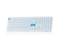 EPOMAKER HE108 Wireless Gaming Keyboard, 8K Polling & 10000mAh, SOCD & DKS, Full-Sized Hall Effect Keyboard with Rapid Triggering, Custom Driver, RGB Backlit, PBT Keycap (White, Creamy Jade HE)