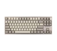EPOMAKER P87 TKL Aluminum Wireless Mechanical Gaming Keyboard, Computer Keyboard Gaming Accessories, QMK/VIA Programmable, CNC Metal Knob, 87% US Layout, RGB Backlight (Retro White, Wisteria Linear)