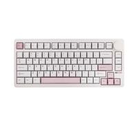 EPOMAKER QK81 75% Wireless Mechanical Gaming Keyboard, QMK/VIA Programmable and Hot-Swappable, 81 Keys with Metal Knob, 2.4Ghz/BT/USB, Creamy Gasket-Mount, RGB Backlight (White, Wisteria Linear)