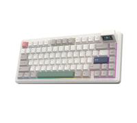 EPOMAKER RT82 Wireless Mechanical Keyboard with Screen, QMK/VIA Custom, 2.4GHz/USB-C/BT5.0, RGB Backlit, Gasket, 5-Paddings, PBT Keycaps, Hot-Swap Gaming Keyboard (Creamy Jade)