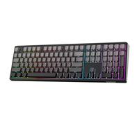 EPOMAKER TH108 Full Size Mechanical Keyboard, Wireless Gaming Keyboard with 8000mAh Battery, Creamy Gasket, 108 Keys, Hot Swap, Custom Driver, RGB Backlight (Black, Sea Salt Silent)