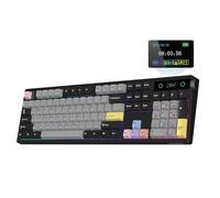 EPOMAKER TH108 PRO Full Size Mechanical Keyboard with Screen & Knob, Wireless Gaming Keyboard with 10000mAh, Creamy Gasket, Hot Swap, Custom Driver, RGB Backlight (Black, Creamy Jade Switch)