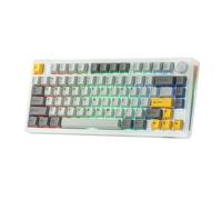 EPOMAKER TH80 V2 75% Wireless Mechanical Gaming Keyboard,8000mAh & 2.4G/BT,Hot-Swap,PBT Keycap,Mac Modifier,RGB,Programmable Keys & Knob,Creamy Keyboard for Mac/PC (White, Sea Salt Silent)