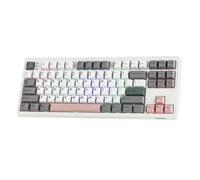 EPOMAKER TH87 Wireless Mechanical Keyboard with 10000mAh Battery, BT/2.4GHz/Wired, Hot Swappable Custom, PBT Keycap, RGB Backlit, Gasket, TKL Gaming Keyboard for PC/Mac (Sea Salt Silent)