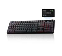 EPOMAKER X AULA F108 PRO Wireless Gaming Keyboard with Screen, 8000mAh Battery, Full-Size 104 Hot-Swappable Keys and Knob, RGB, for Mac/PC/Android, qwerty us layout (BlackGradient, Reaper Switch)