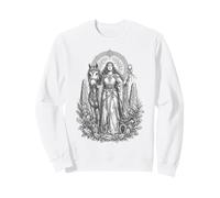 Epona Celtic Horse Goddess Sacred Guardian Line Art Sweatshirt