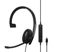 EPOS ADAPT 130 USB-C II Wired headset for PC and smartphone, with monaural design and USB-C connection, ideal for office work.