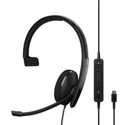 EPOS ADAPT 130T USB-C II Wired headset for PC and smartphone, with Microsoft Teams certification, monaural design and USB-C connection, ideal for