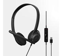 EPOS C1 USB A Wired Business Headset - Noise-Canceling Mic, Enhanced Audio Clarity, On-Ear Comfort, Chrome Certified, Plug-and-Play, Ideal for PC, Laptop, Office & Remote Work, Wired Headphones