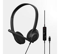 EPOS C1 USB C Wired Headset - High-Fidelity Audio, Advanced Noise-Canceling Microphone, Ergonomic Fit for Long Wear, Wired On-Ear, Ideal for Office & Home, Chromebook Certified for Seamless Use