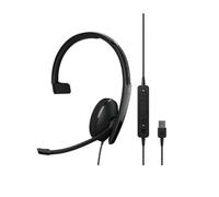 Sennheiser Adapt 130 USB A Wired On-Ear Mono UC Headset - Black