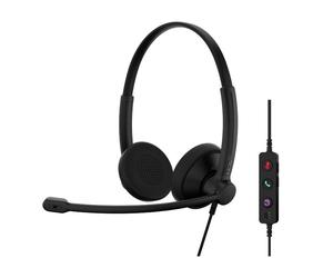EPOS IMPACT 100 MS Duo USB-C+A Ultra-lightweight PC headset with professional audio, intuitive controls, and complete comfort for your working day.