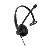 EPOS Impact 100 MS Mono USB-C+A Headset mit Mikrofon, Microsoft Teams Zertifiziert, Geräuschunterdrückung, leichtes Design, Silikonstütze, USB-Adapter, Anrufsteuerung, UC Business, Schwarz