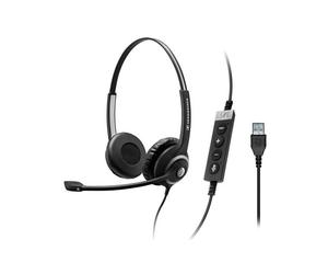 EPOS IMPACT SC 260 USB MS II Binaural wired USB headset with in-line call control unit and noise-canceling microphone- optimised for Skype for