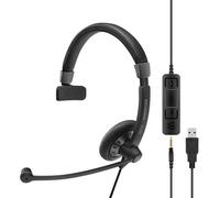 Sennheiser SC 45 USB MS (507083) - Single-Sided Business Headset | For Skype for Business, Mobile Phone, Tablet, Softphone, and PC | HD Sound &