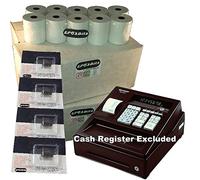 EPOSBITS® Brand 80 Rolls + 4X Ink for Sharp XE-A107 XEA-107 XEA107 Cash Register